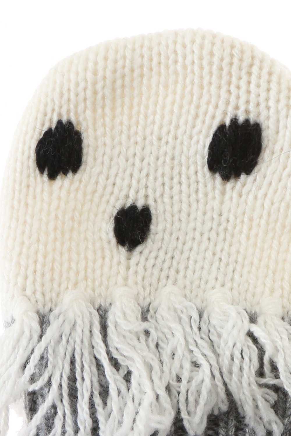 Stella Mccartney Sheep Ghost Wool Gloves In White