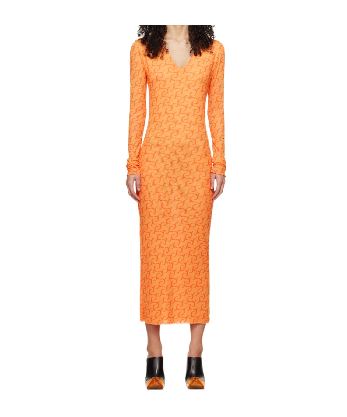 Jade Cropper Printed Midi Dress In Multi