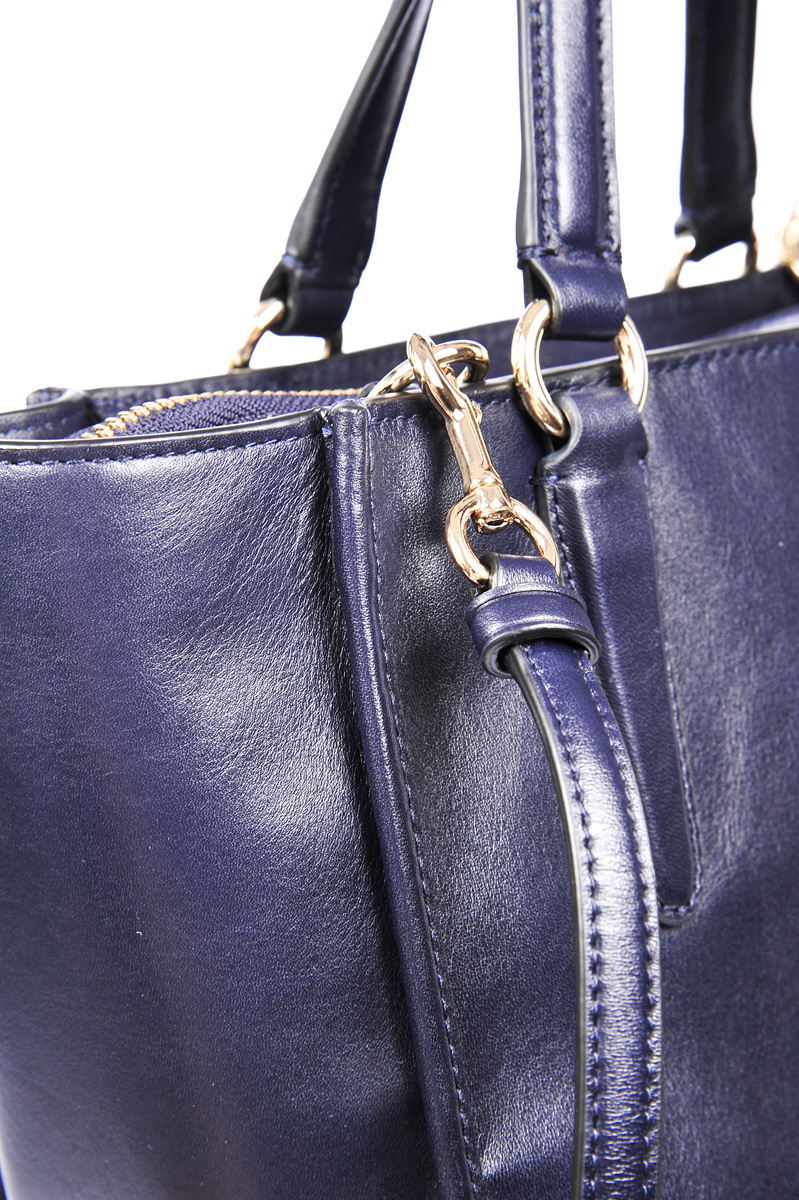 Coach Logo Zipper Satchel In Gray