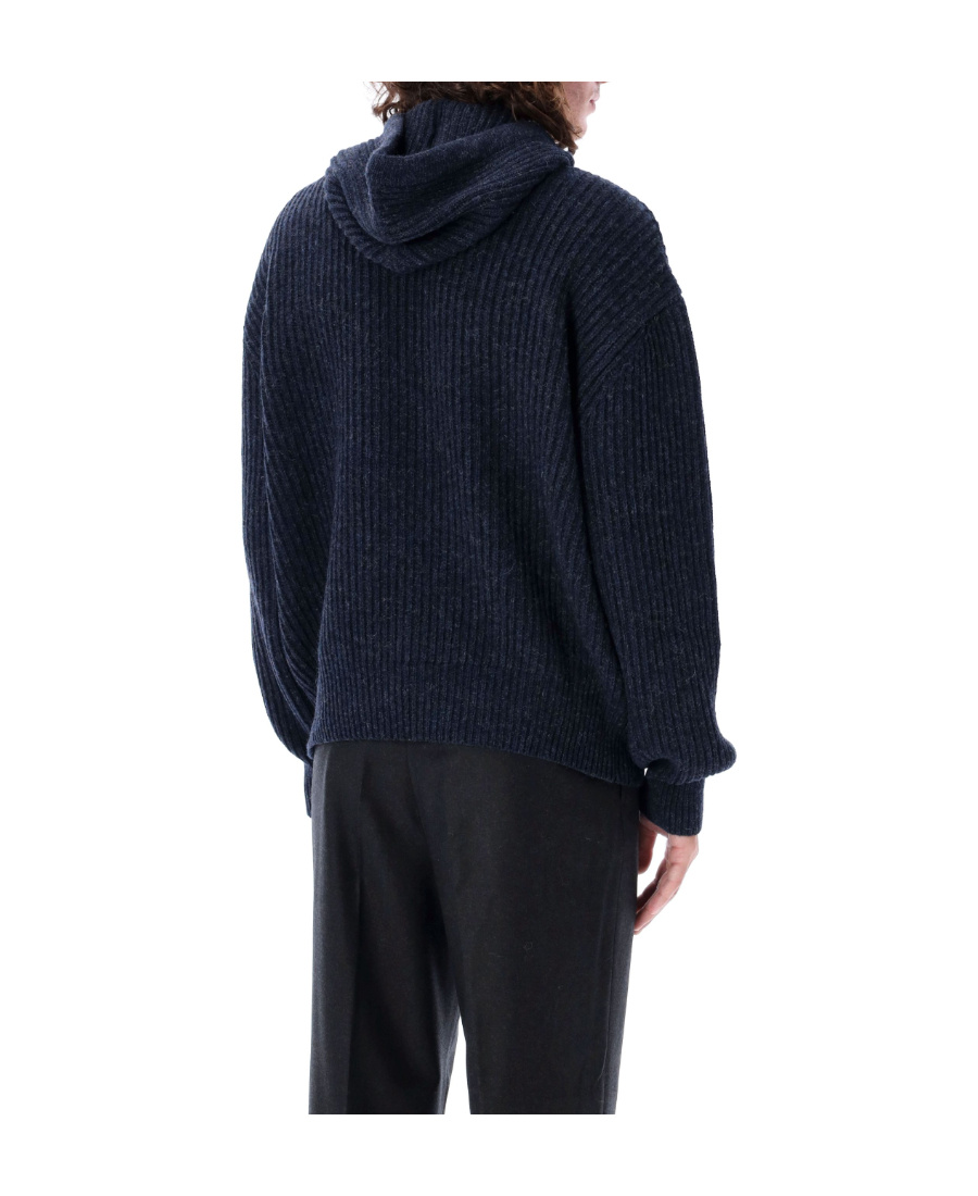 Ami Alexandre Mattiussi Ami Paris Ami De Coeur Drawstring Hoodie In Black
