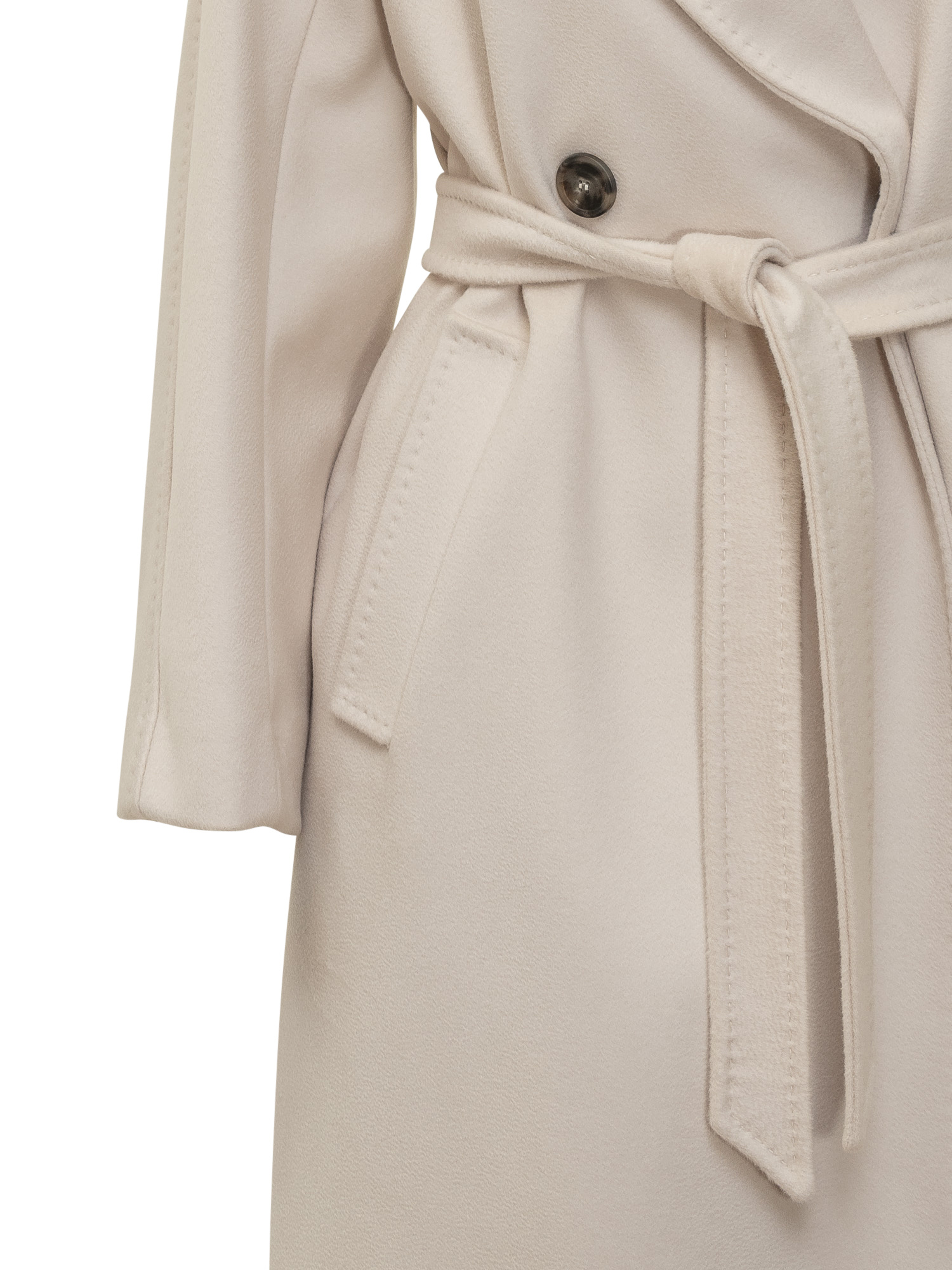 Weekend Max Mara Resina Button-belted Coat In Neutral