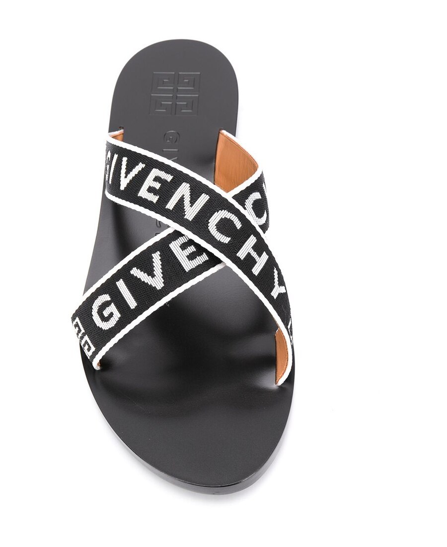 Givenchy Crisscross Logo Sandals In Multicolor