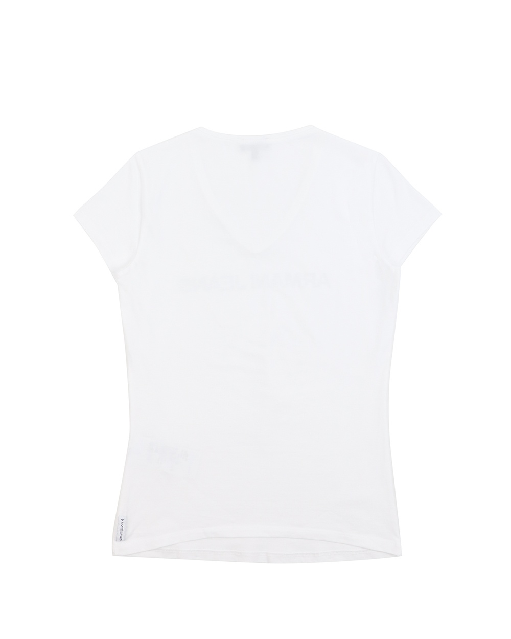 Armani Jeans V-collar Logo T-shirt In White