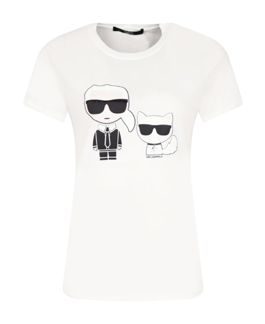 Karl Lagerfeld Print T-shirt In White