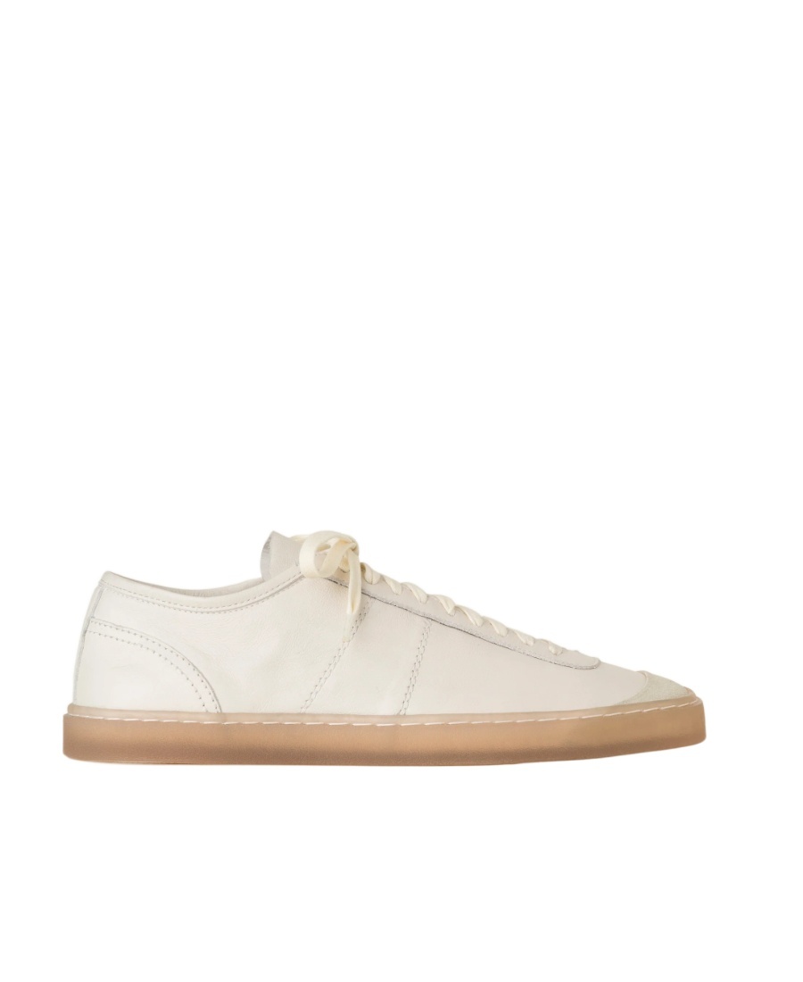 Lemaire Off-white Linoleum Basic Laced Up Sneakers In Nude