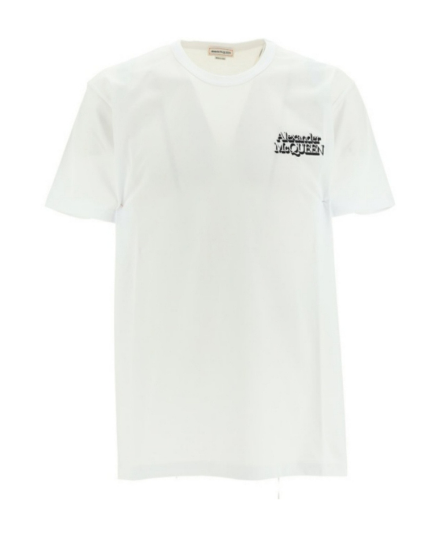 ALEXANDER MCQUEEN ALEXANDER MCQUEEN LOGO EMBROIDERED CREWNECK T-SHIRT