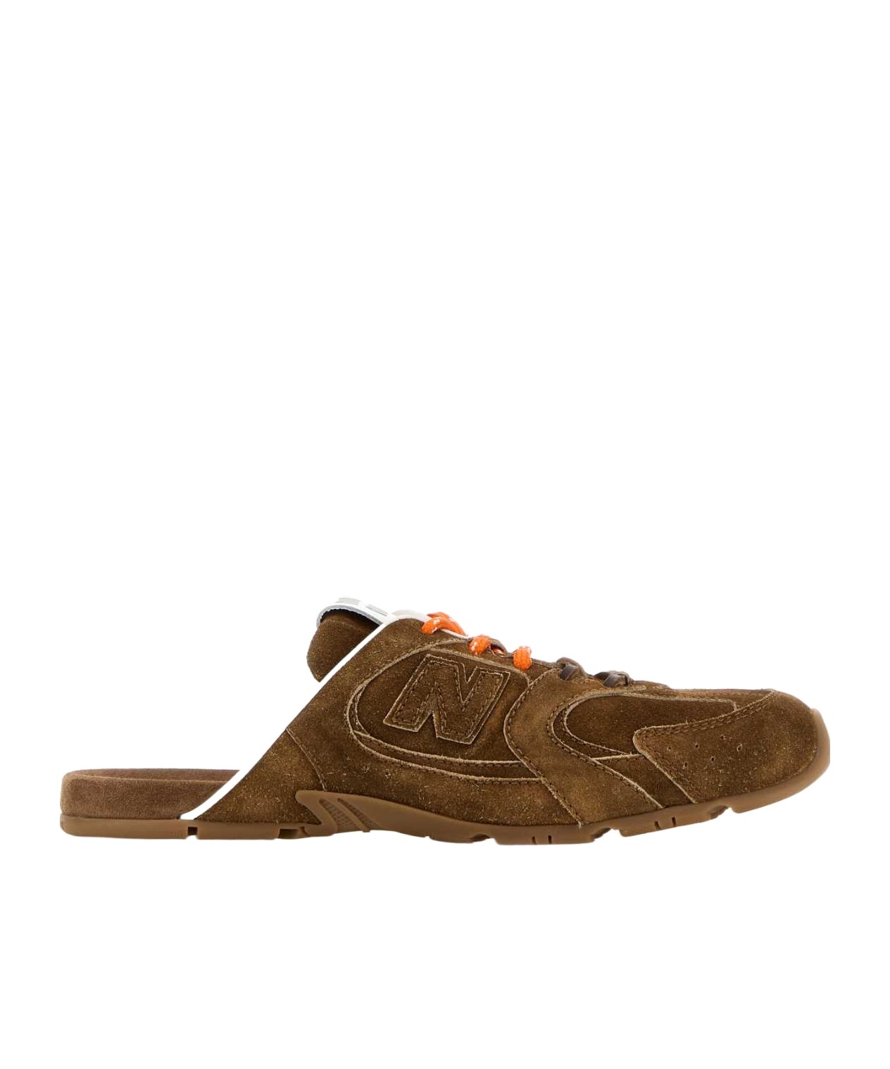 Miu Miu New Balance X  530 Sl Faded Suede Mules In Brown