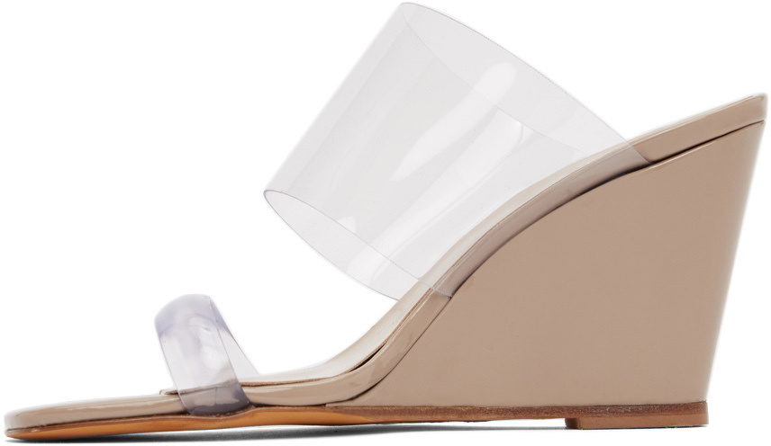 Maryam Nassir Zadeh Beige Olympia Wedge Heeled Sandals In Nude