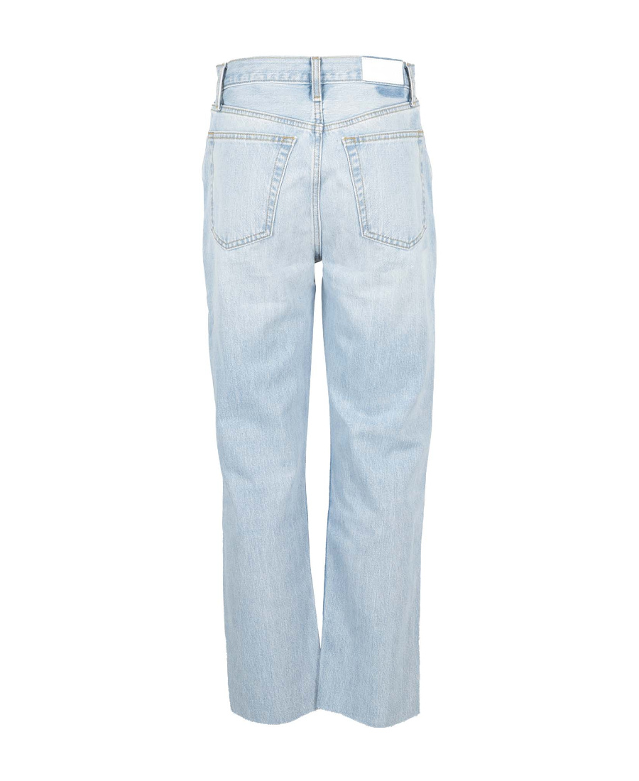 RE/DONE JEANS WITH HOLES IN THE LOGO