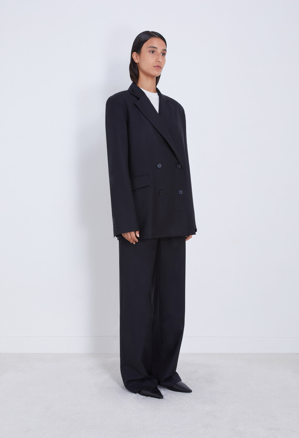 Loulou Studio Long-sleeved Casual Jacket In Black