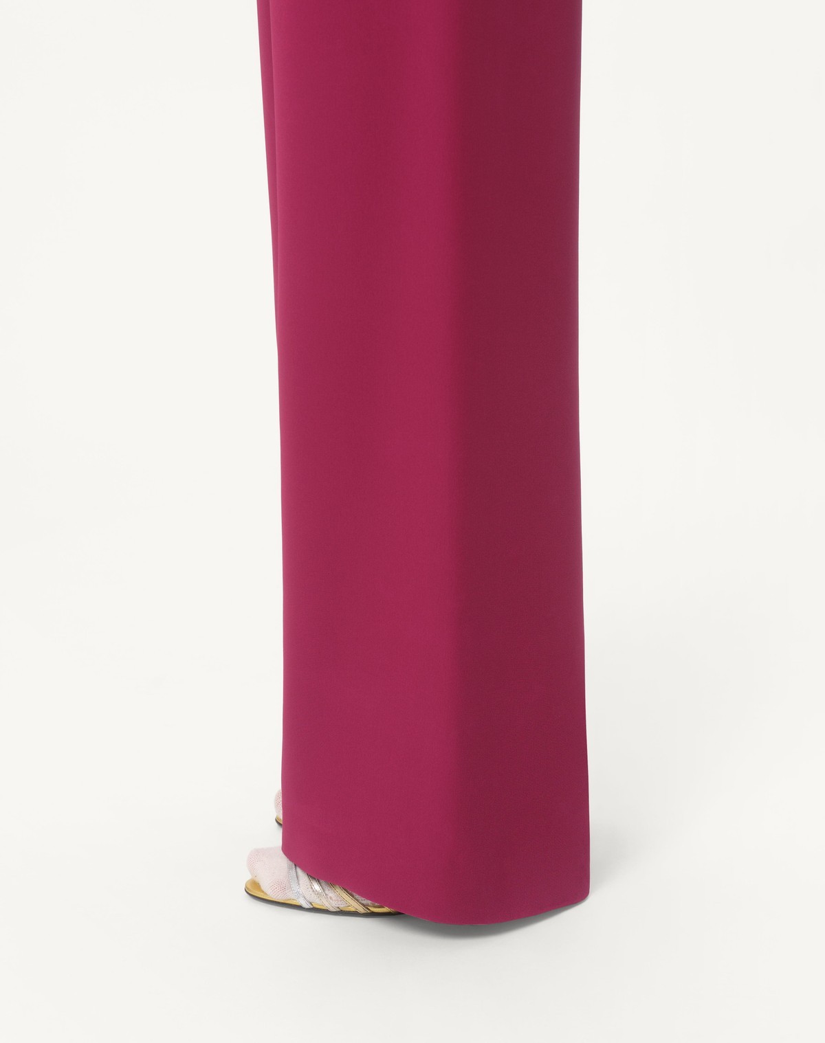 Valentino Cady Couture Wide-leg Pants In Red