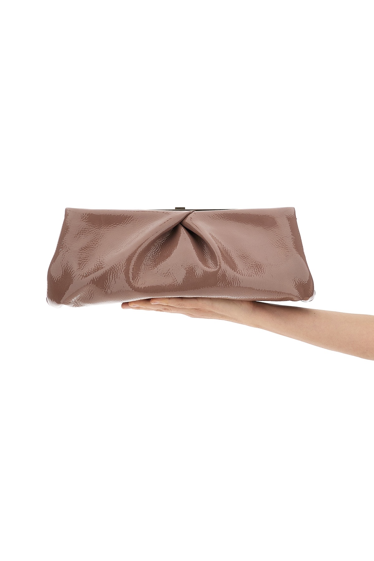 Shop Dries Van Noten Pleated C;utch Bag