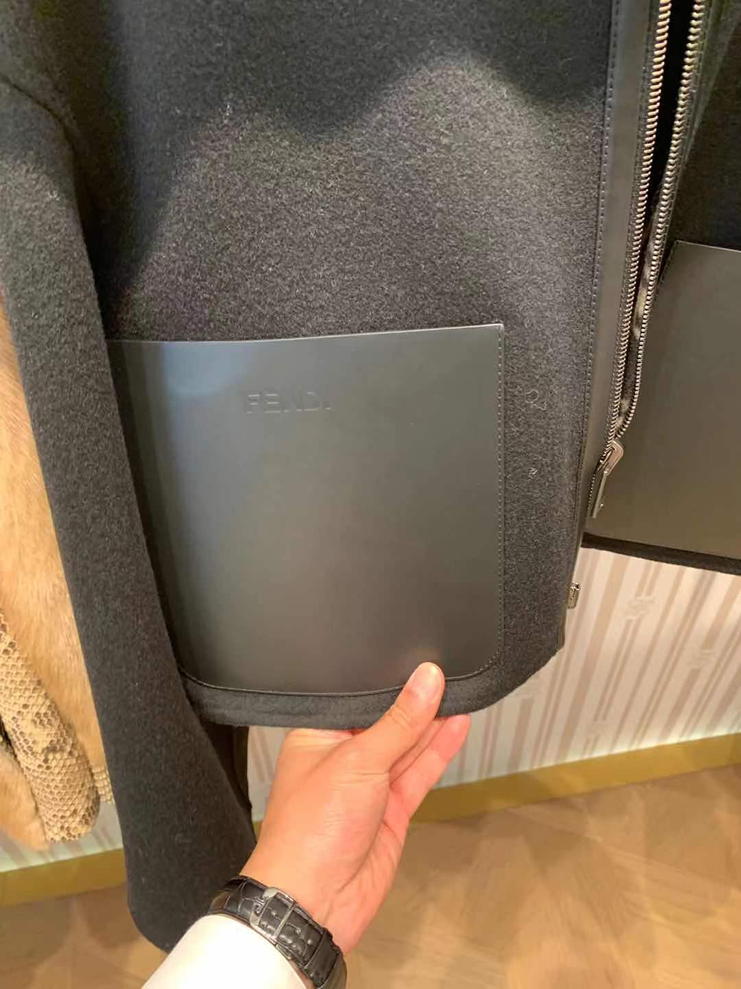 Fendi Black Wool Jacket In Black