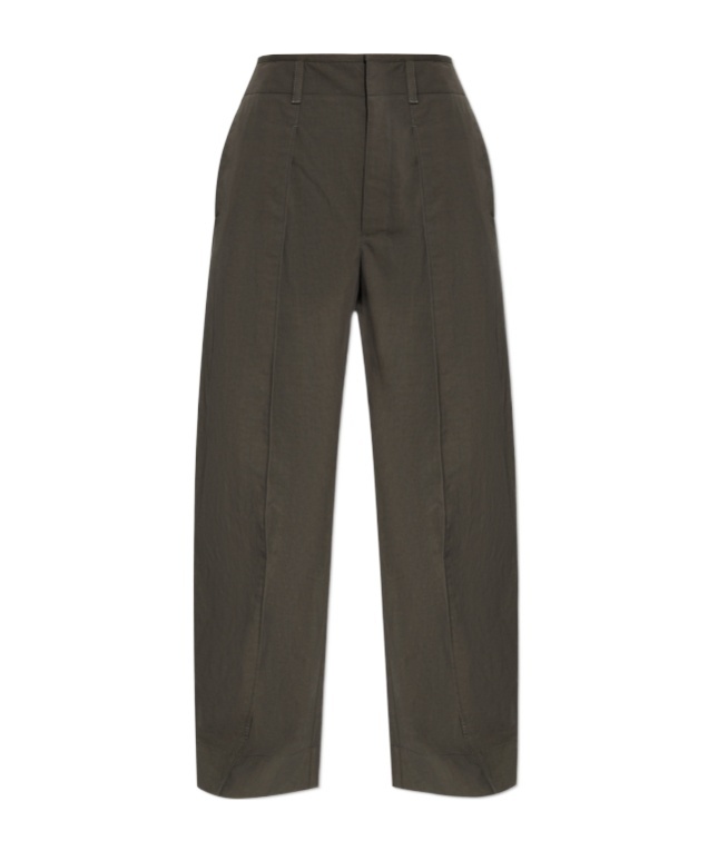 Lemaire Pleated Casual Pants In Green