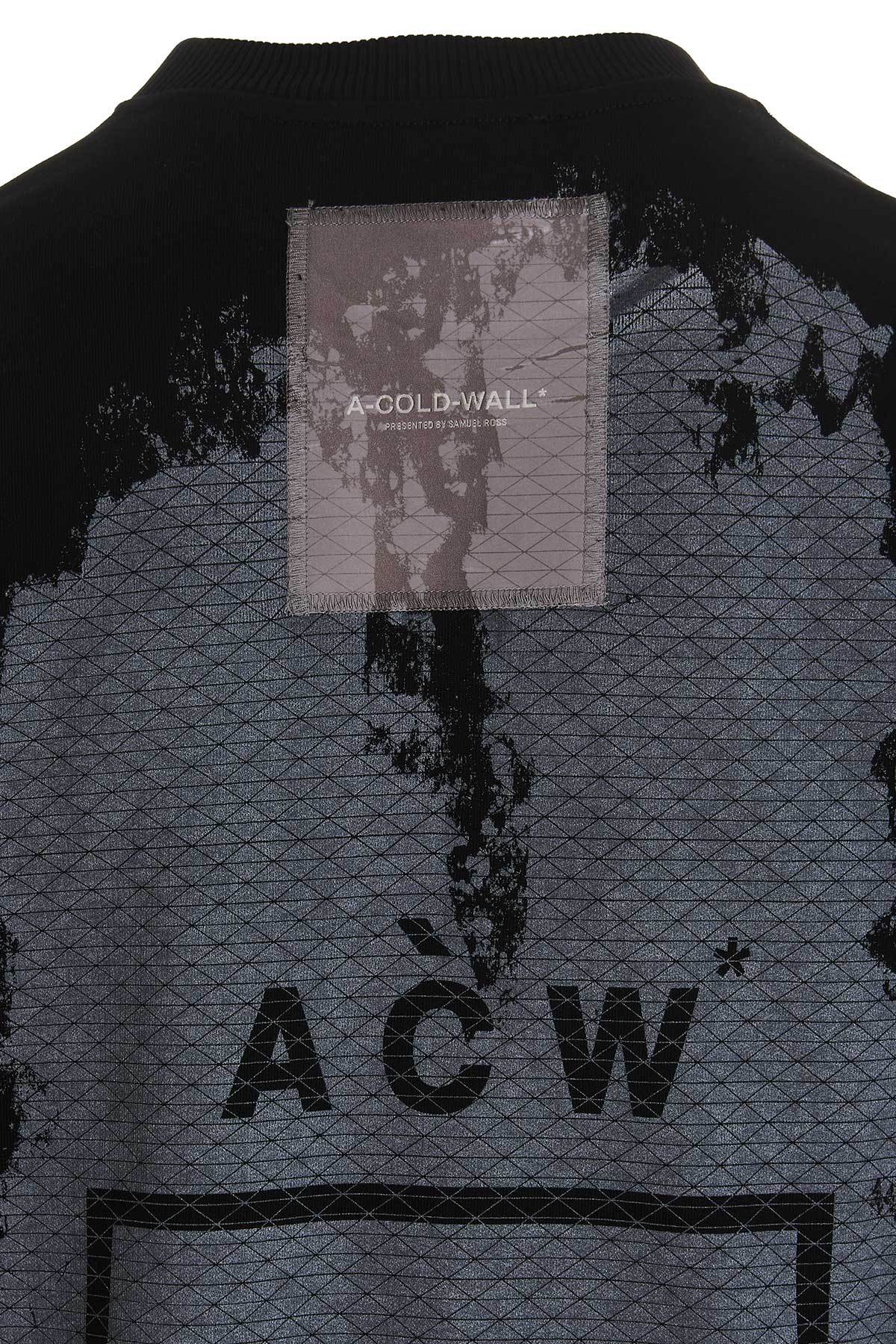 A-cold-wall* Brushstroke-print Cotton Sweatshirt In Black
