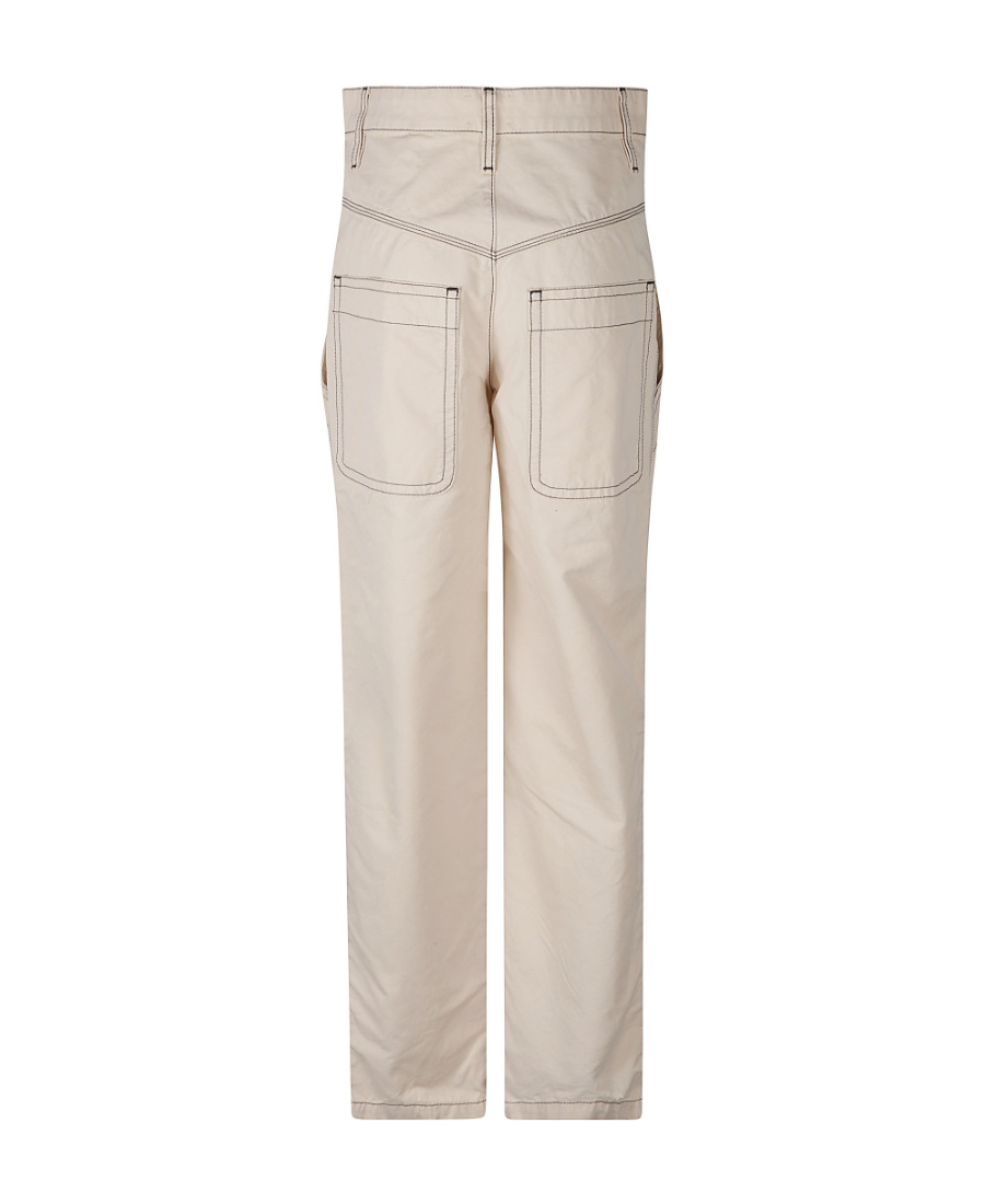 Shop Isabel Marant Panelled Cotton Trousers In Nude