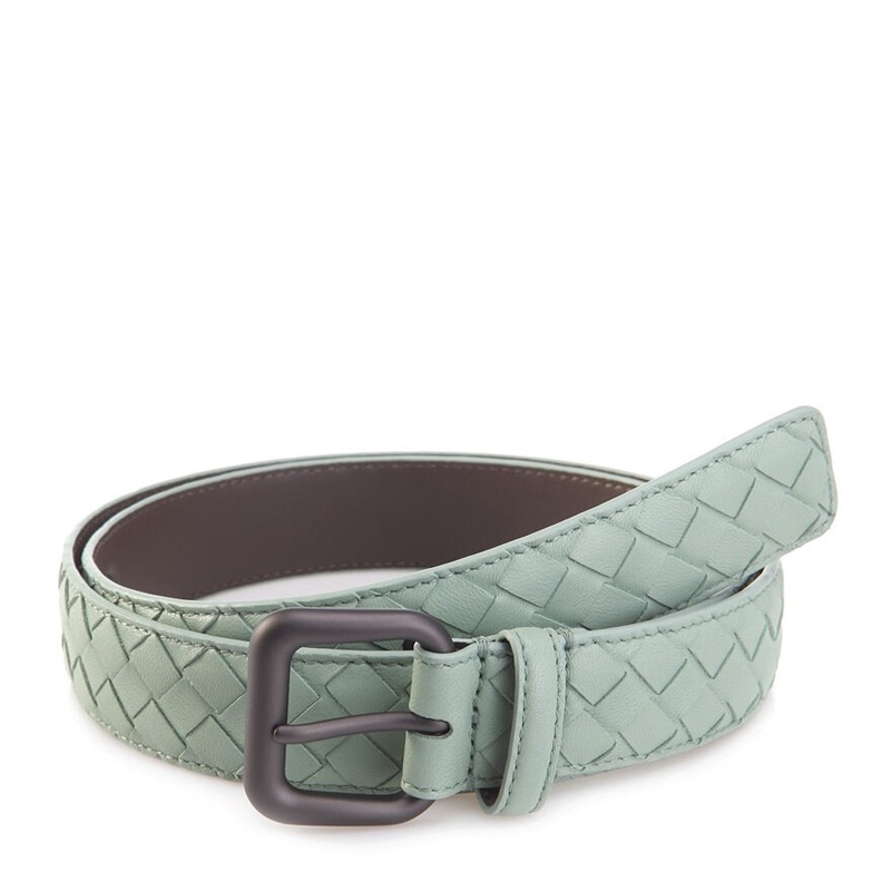 Shop Bottega Veneta Weave A Belt Of Detail In Green