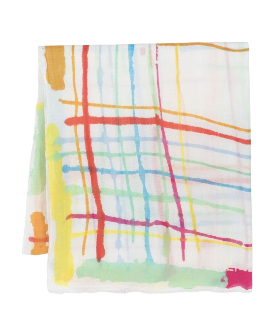 Faliero Sarti Graphic Print Linen Scarf In Multicolor