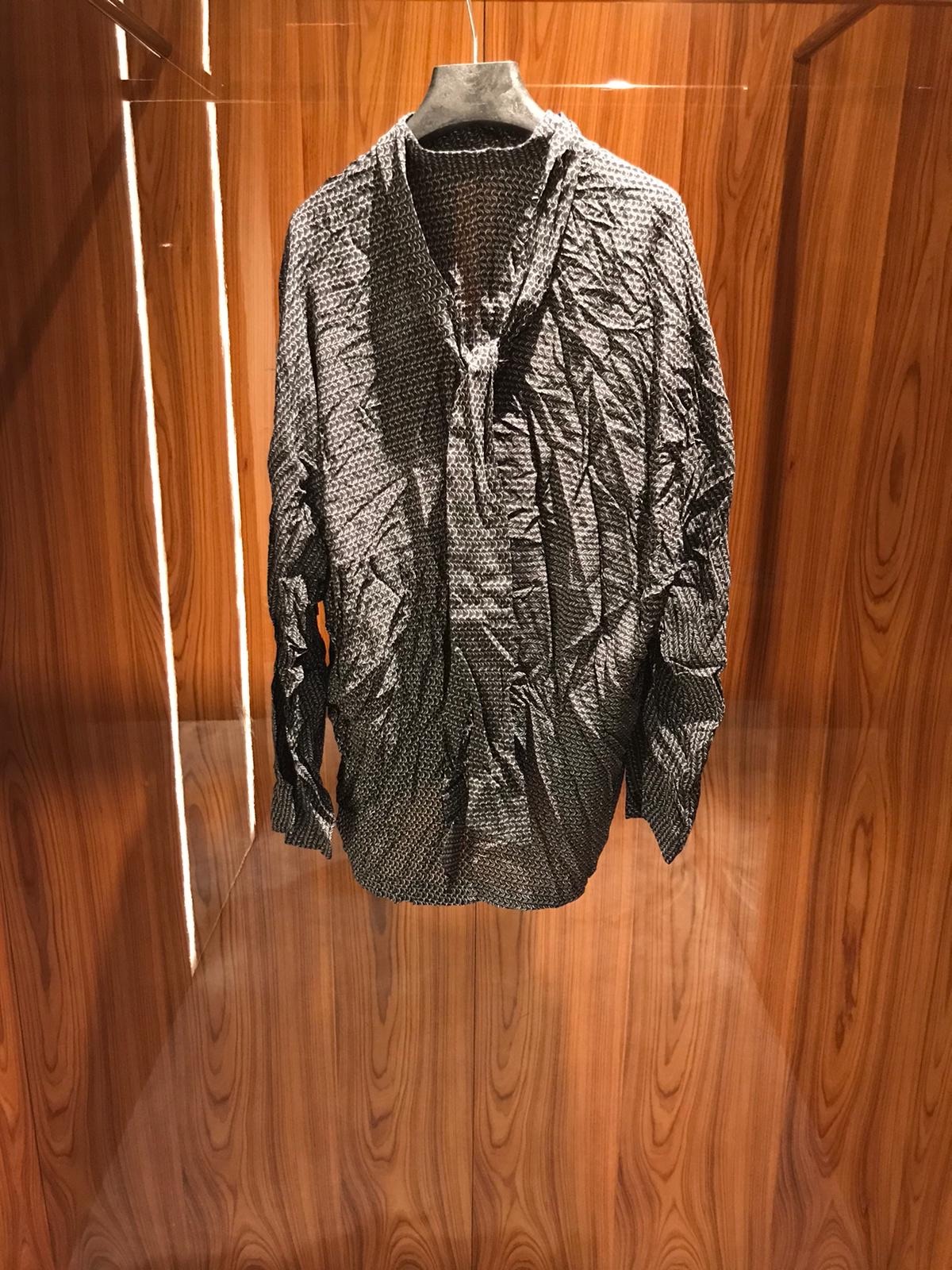 Balenciaga Allover Pattern Printed Blouse In Black