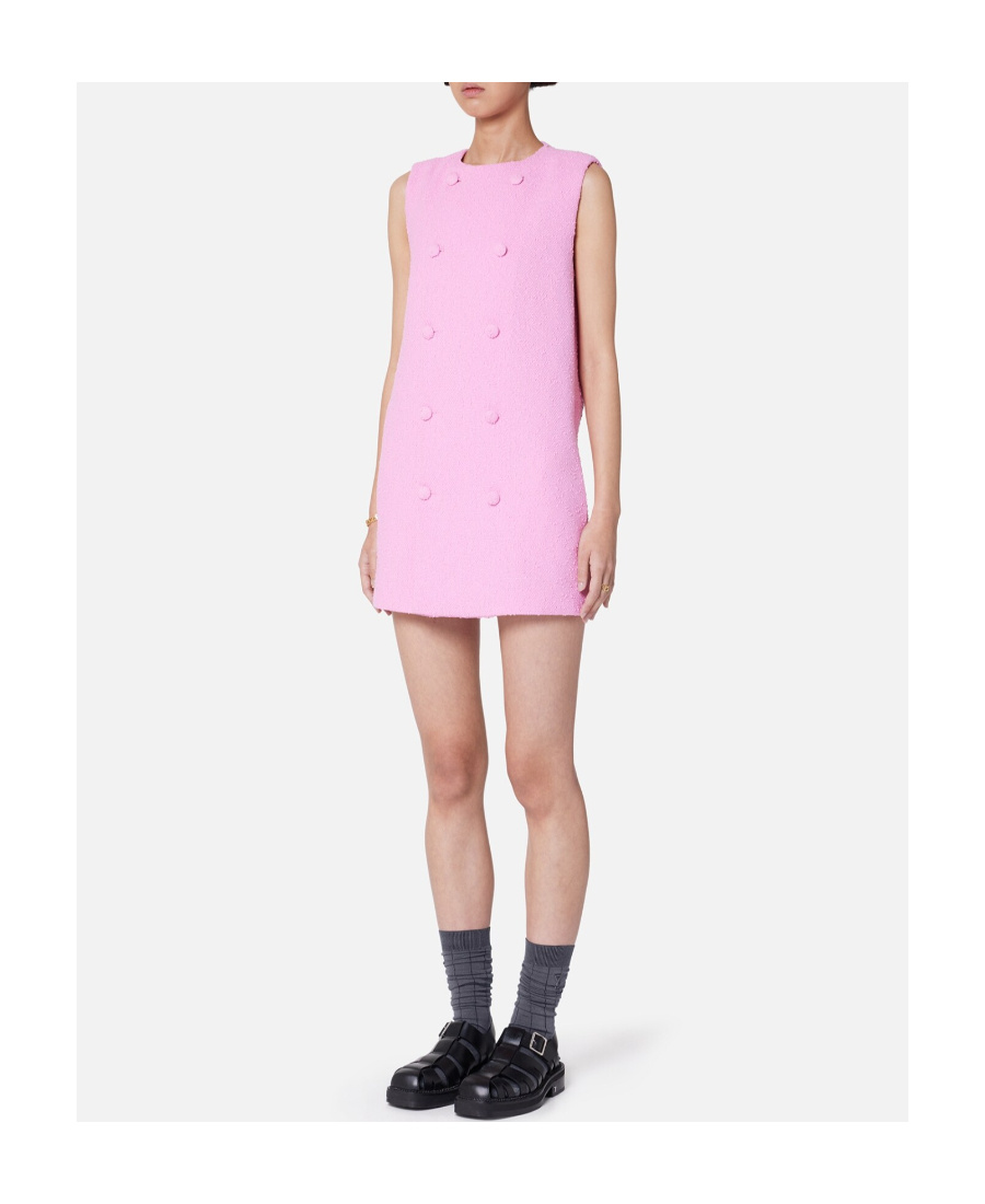Ami Alexandre Mattiussi Textured Mini Dress In Pink