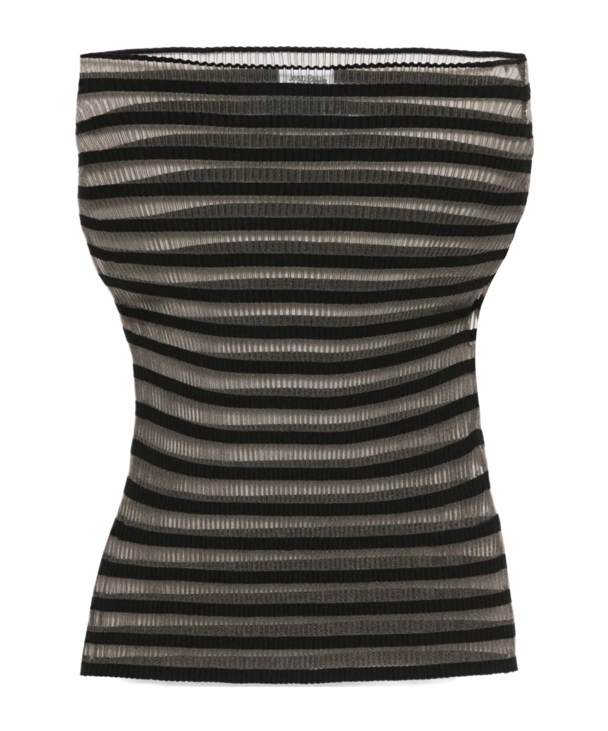 Shop Jean Paul Gaultier Striped Blouse In Black