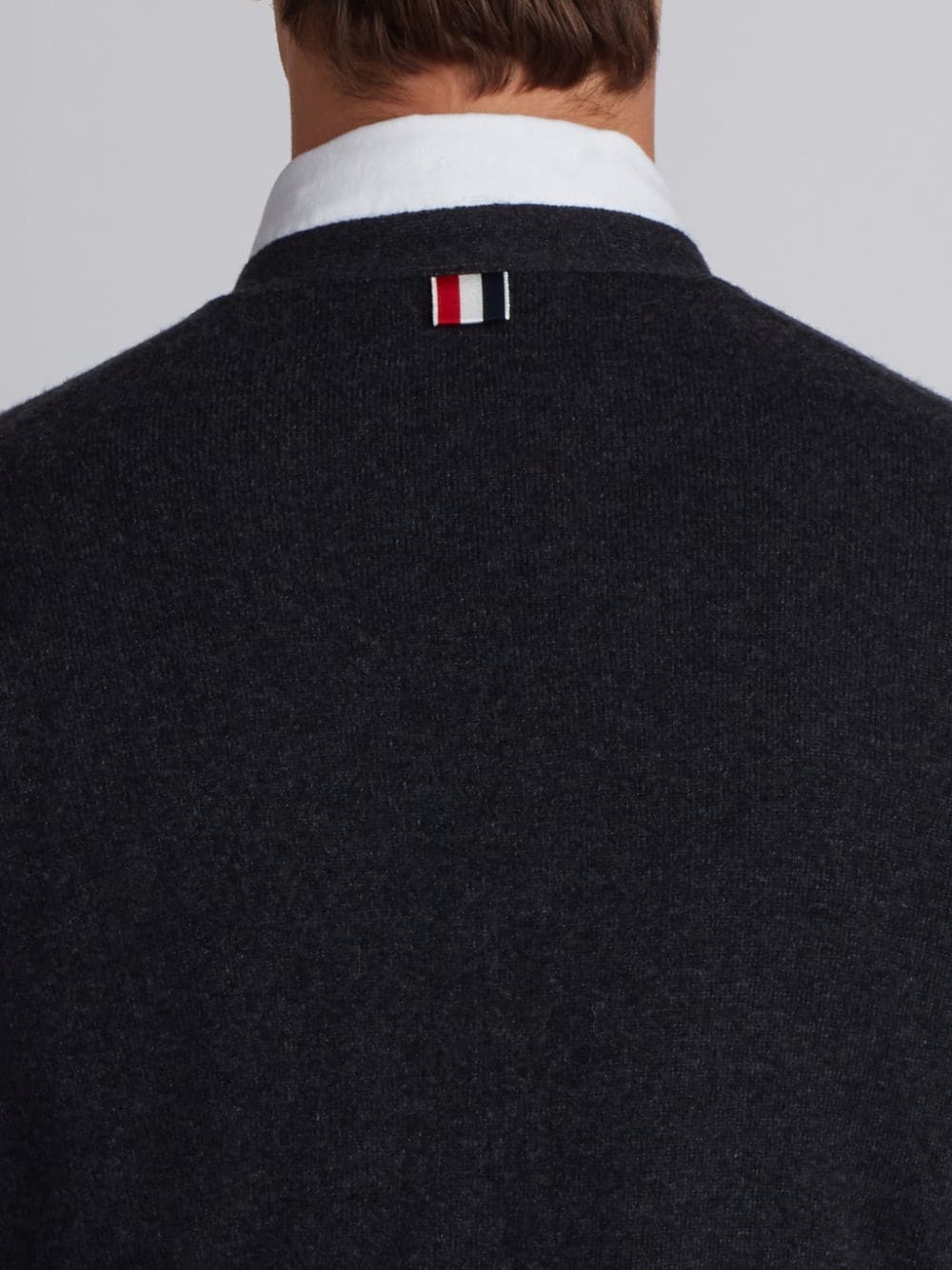 Thom Browne Milano Stitch V Neck Cardigan With 4 Bar In Fine Merino Wool Clothing In Black