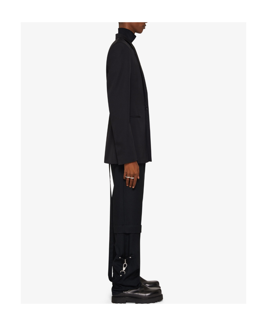 Givenchy Lapel Wool Suit Jacket In Black