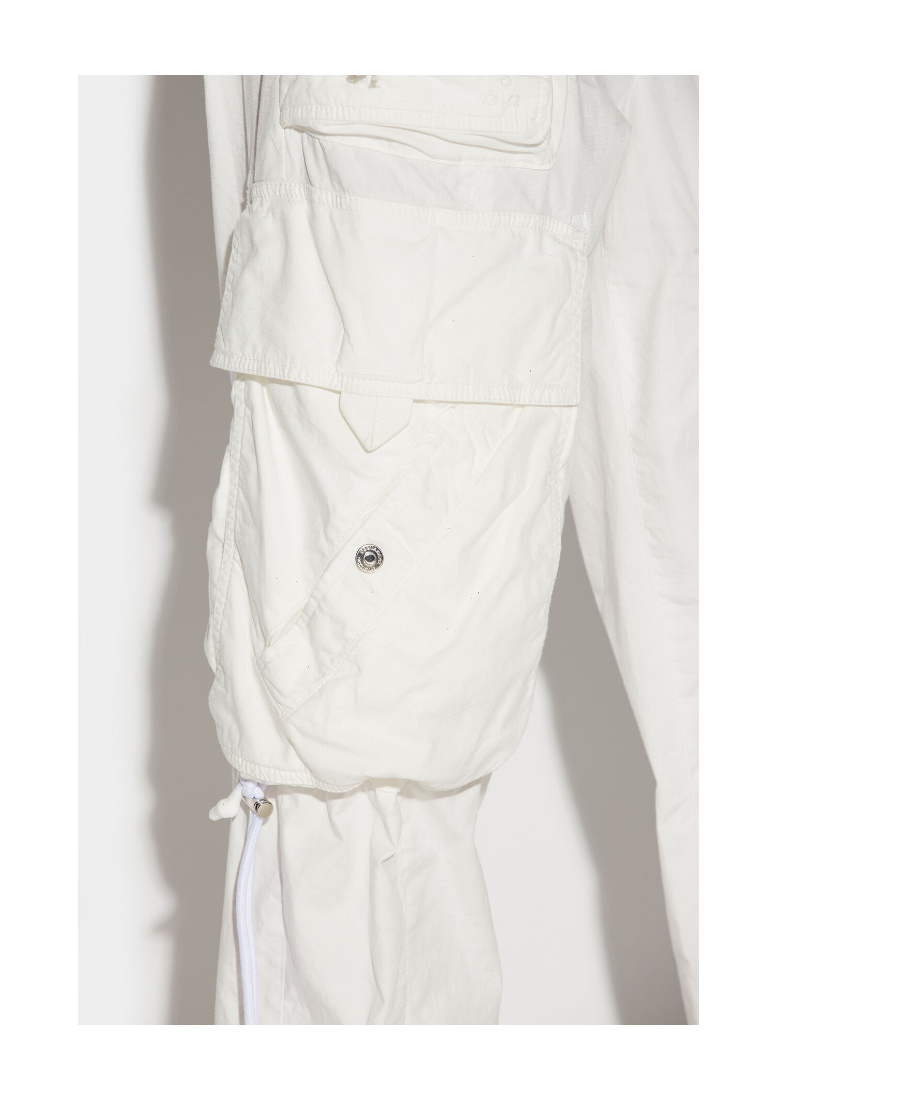 Dsquared2 Multi-pocket Cargo Trousers In White