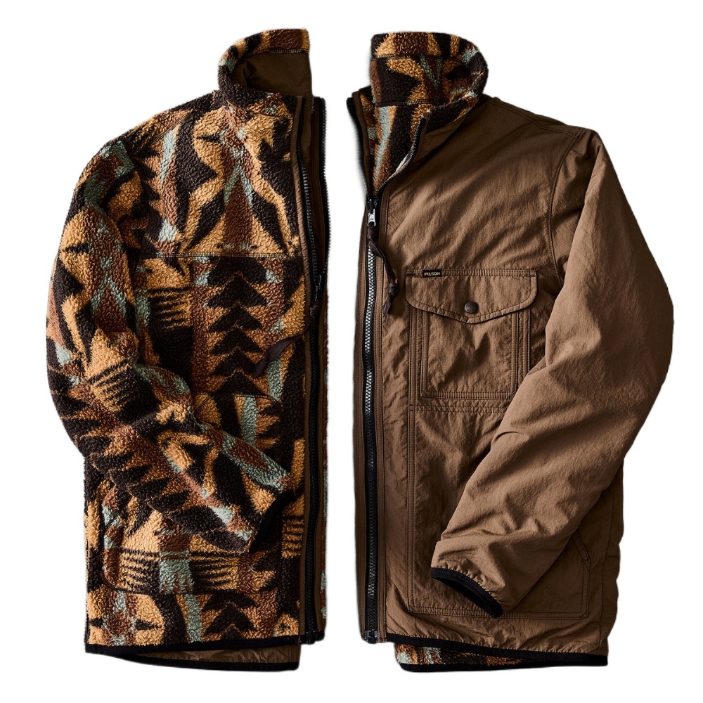 Filson Reversible Pile Fleece Jacket Clothing In Brown