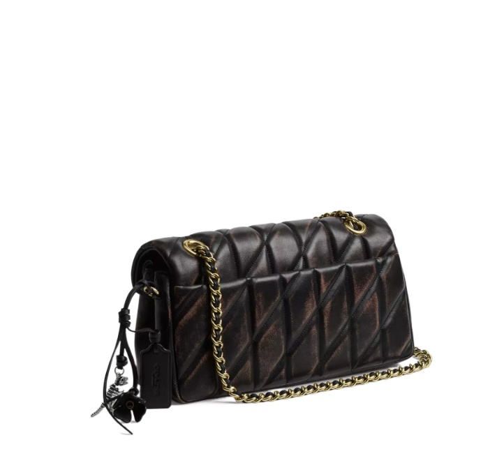 Coach Tabby Shoulder Bag 26 In Loved Leather With Quilting In Multi