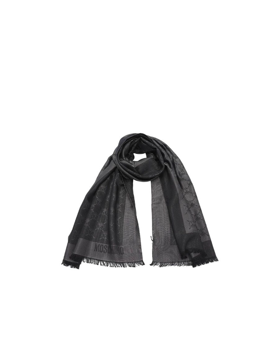 Moschino Lamé Logo-jacquard Scarf