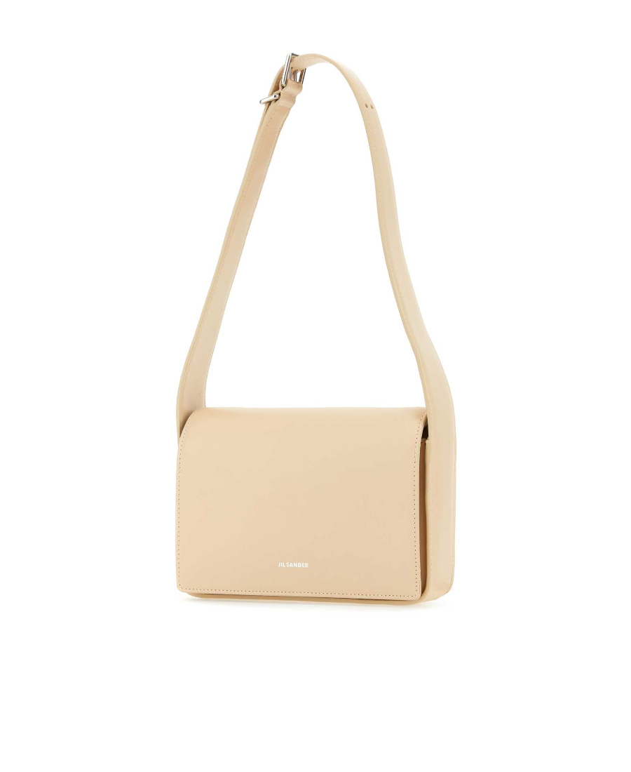Jil Sander Leather Shoulder Bag In Nude