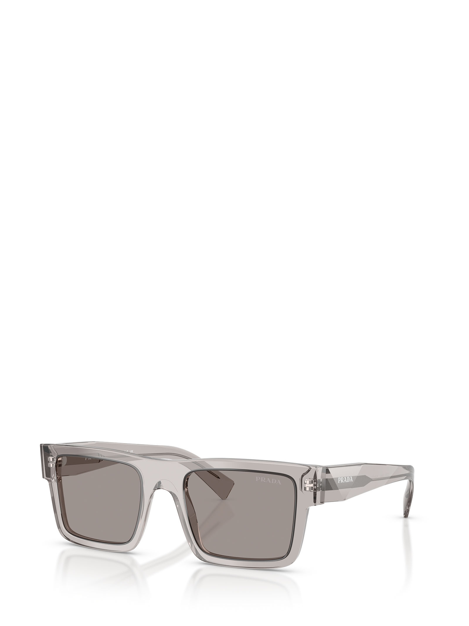 Prada Eyewear Rectangular Frame Sunglasses In Gray