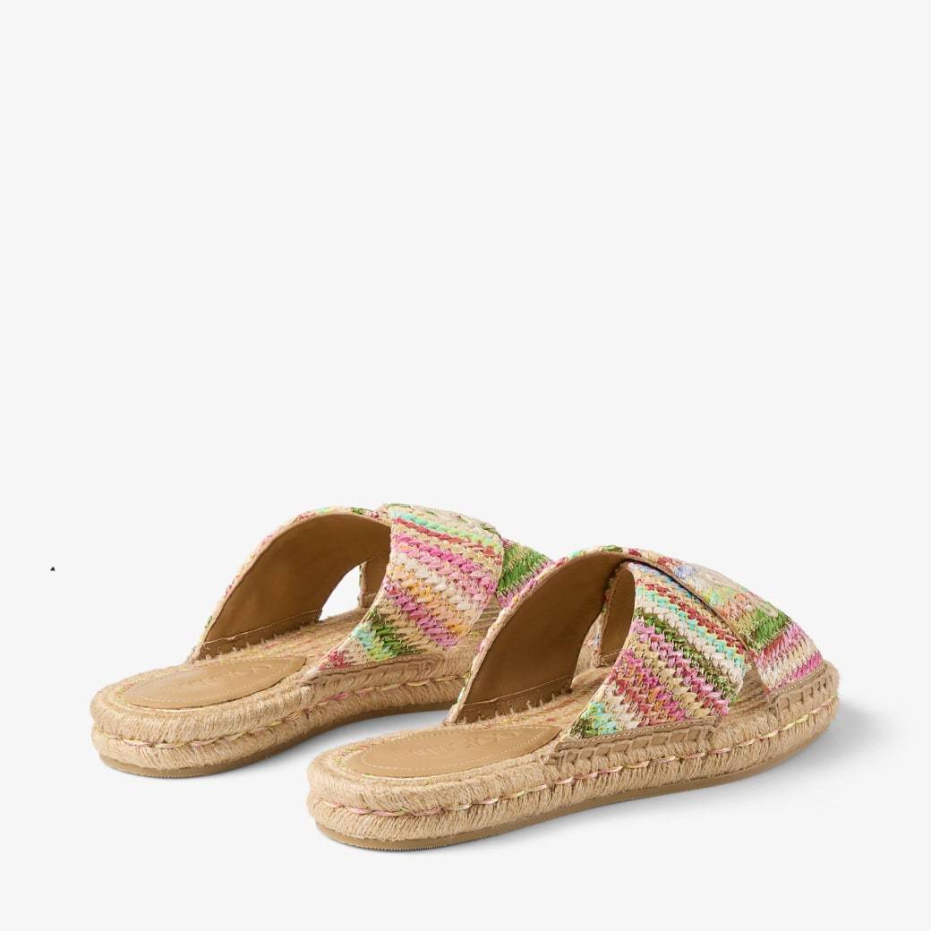 Jimmy Choo Aciel Sandal Flat In Multi