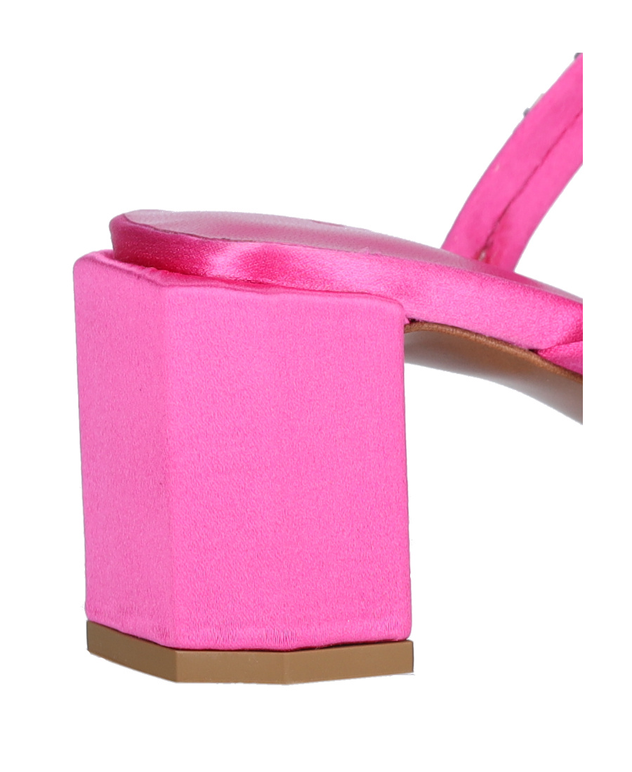 By Far Logo High-heeled Sandals In Pink