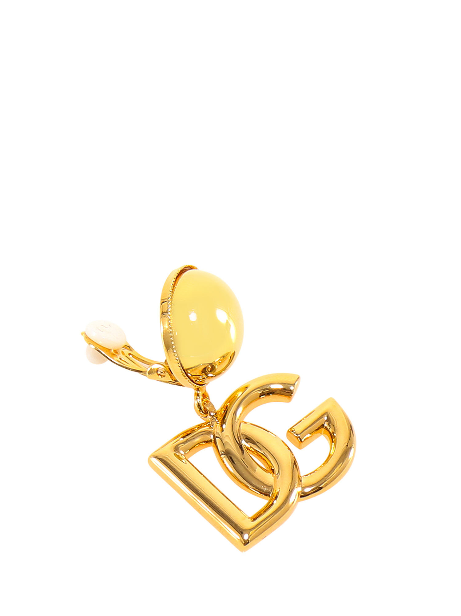 Dolce & Gabbana Clip-on Earrings With Dg Logo Dolce E Gabbana In Yellow