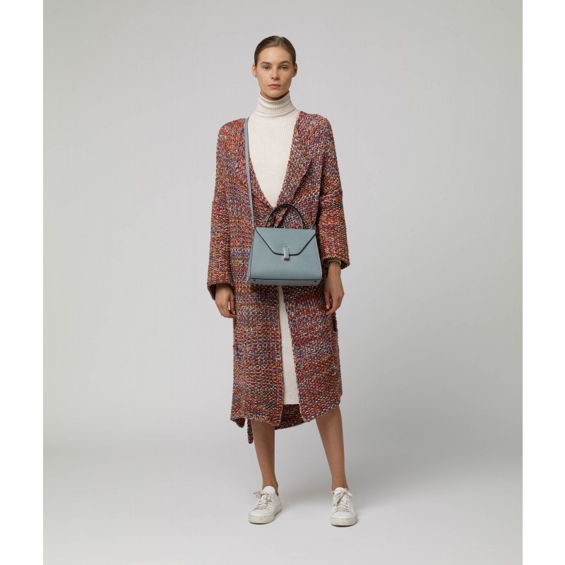 Valextra Mini Iside Grained Leather Bag In Polvere