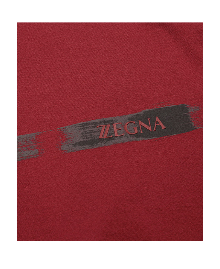 Zegna Logo-print Short-sleeve T-shirt In Red