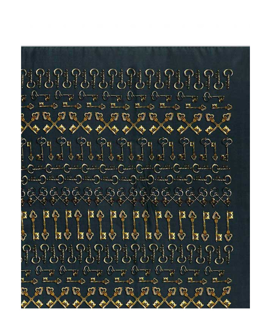 Dolce & Gabbana Silk Printed Scarf In Black