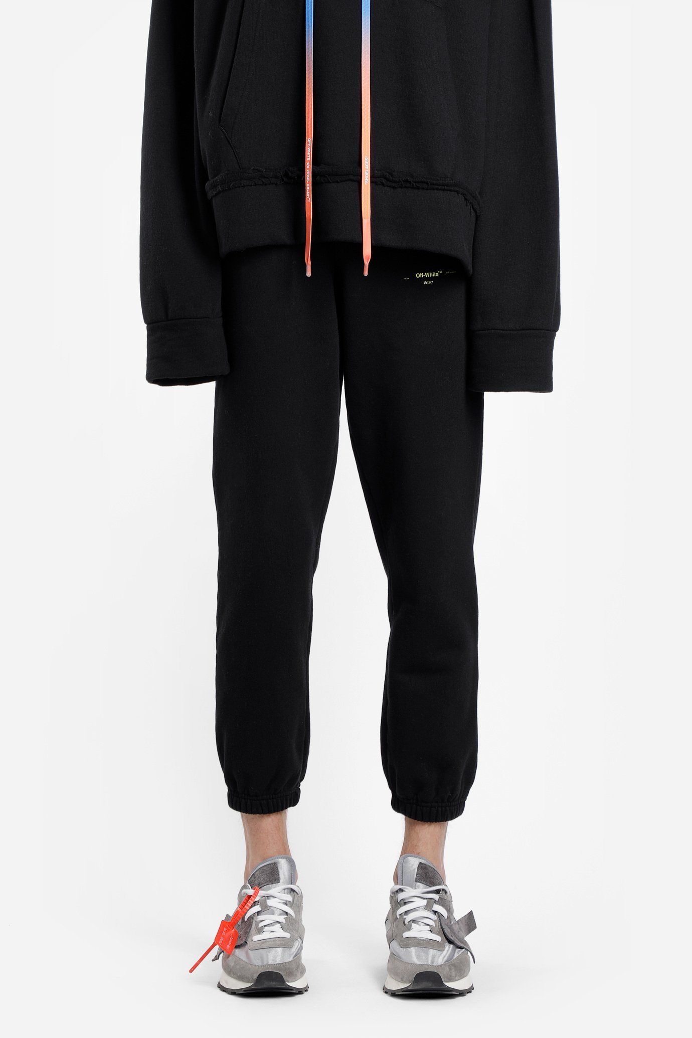 Off-white Logo Printed Sweatpants In Black