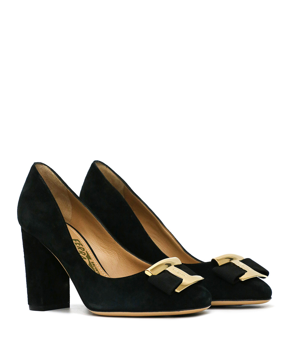 Ferragamo Bow-tie High Heels In Black