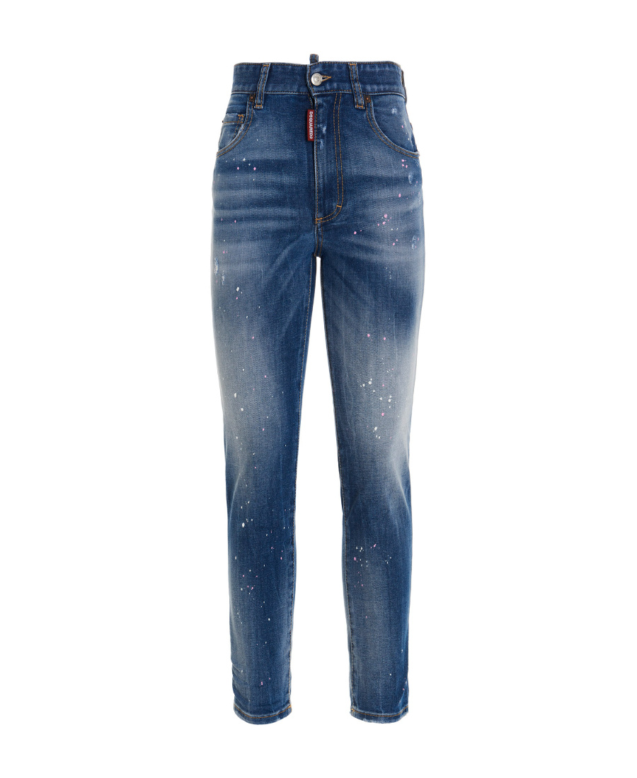 Shop Dsquared2 High-rise Cropped Jeans In Blue