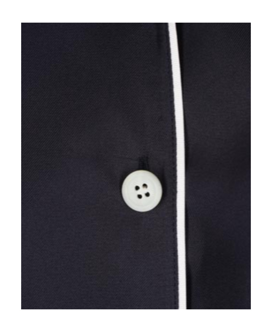Prada Short-sleeve Silk Shirt In Blue