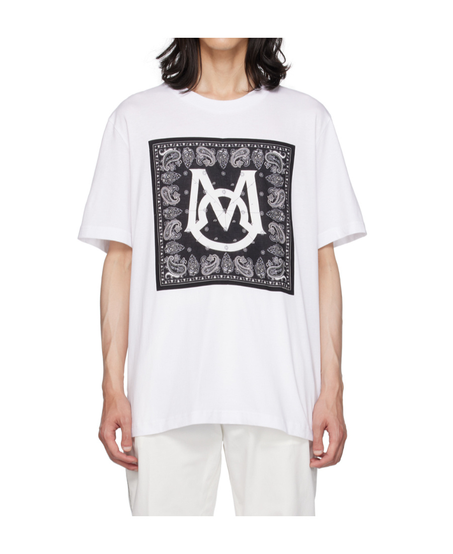 Moncler White Appliqué T-shirt In White