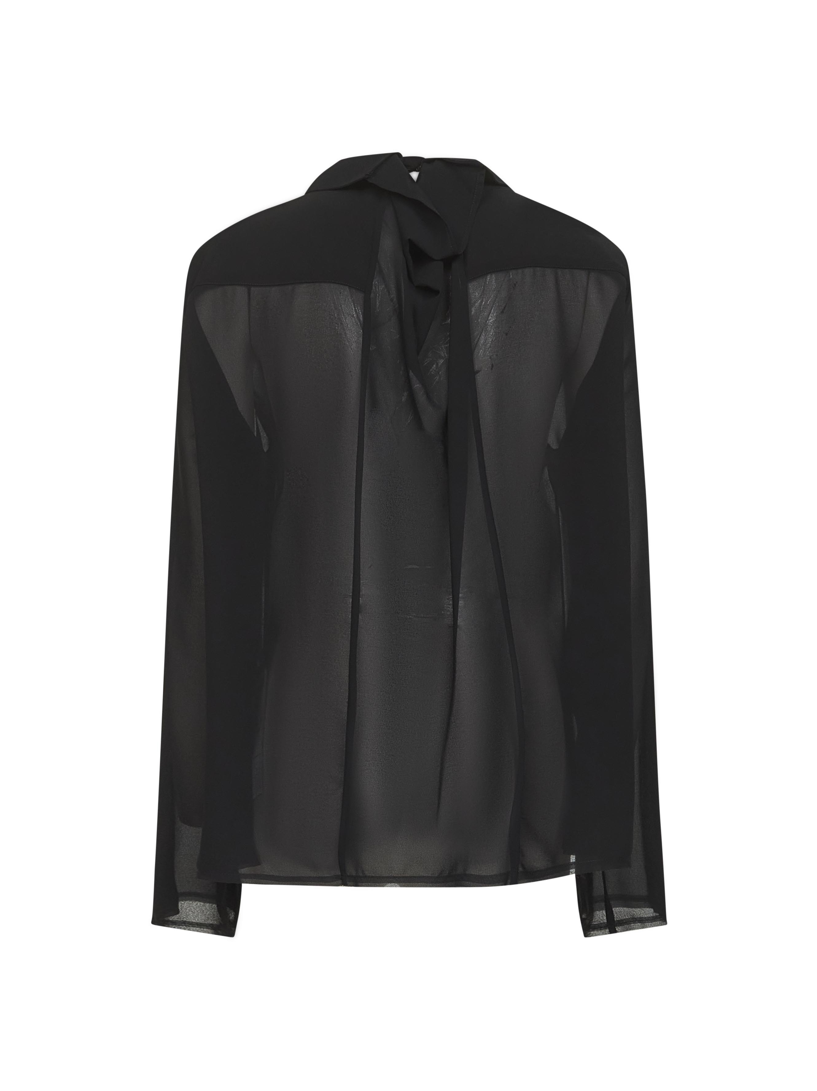 Mm6 Maison Margiela Asymmetric-collar Shirt In Black