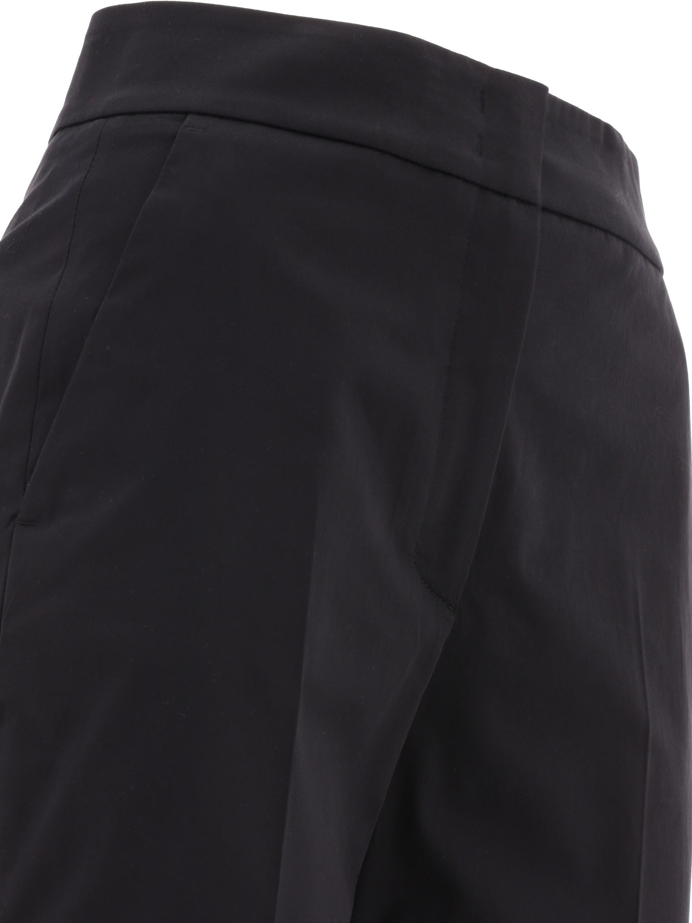 Shop Peserico Pleated Casual Pants On The Front In Black