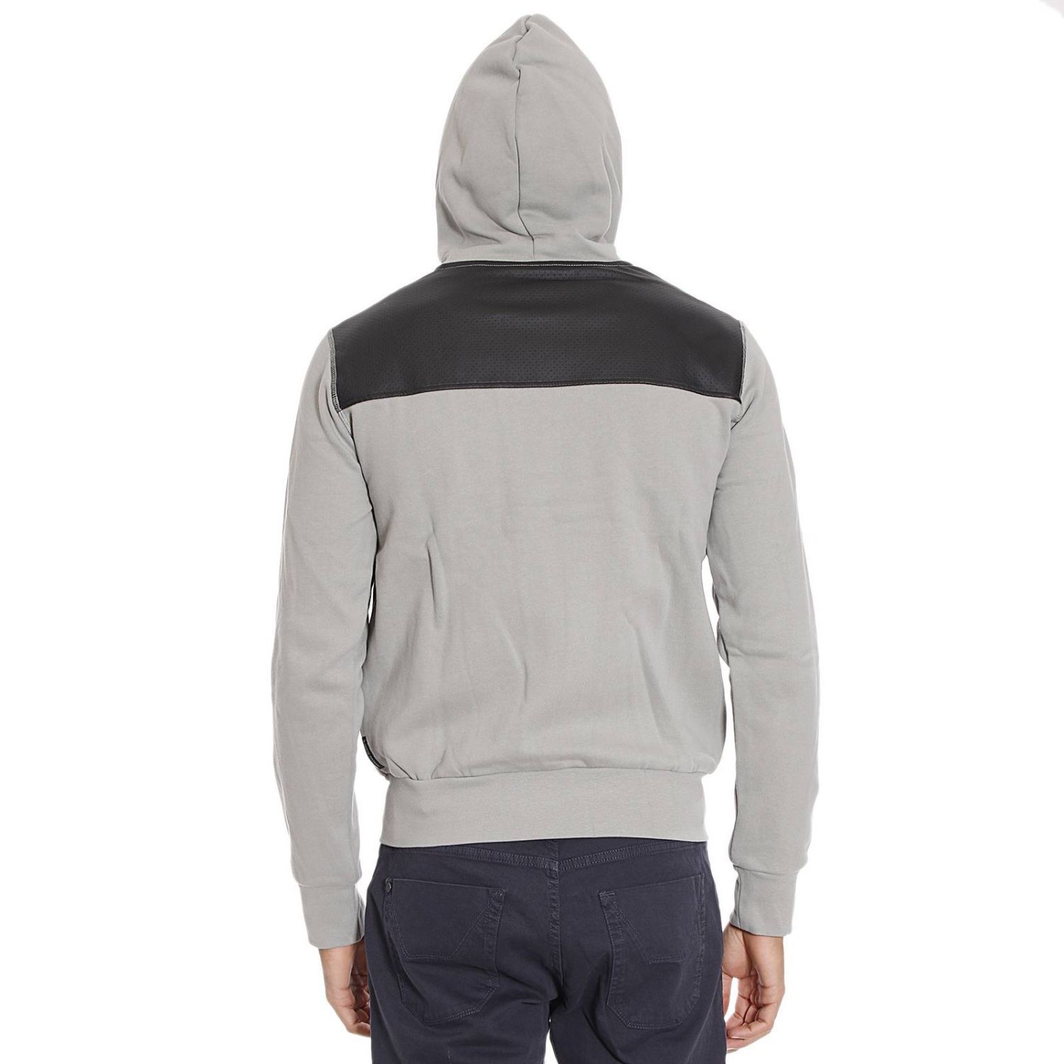 Armani Jeans Hooded Casual Jacket In Gray