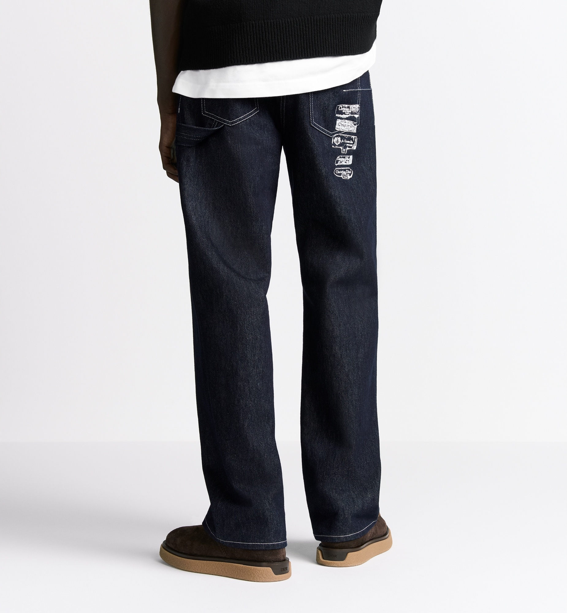 Dior Belt-loop Jeans In Black