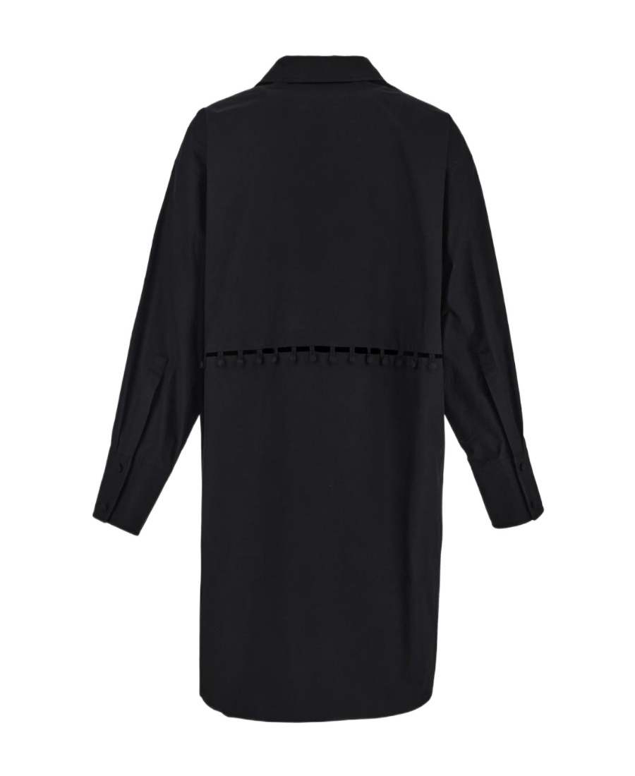 Palm Angels Buttons Detail Shirt Dress In Black