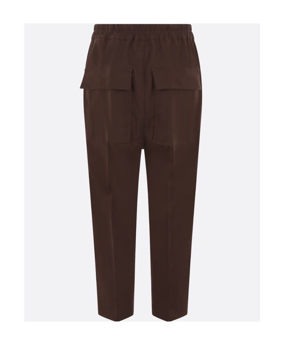 Rick Owens Drawstring Casual Trousers In Brown